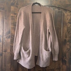 Madewell Womens Open Front Patch Pocket Cardigan Long Sleeves Cozy Knit Wool M